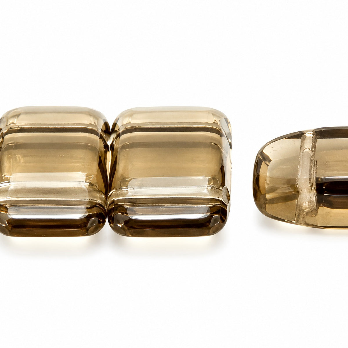 Carrier Beads, Transparent Gray (40020), Glass, Czech Republic