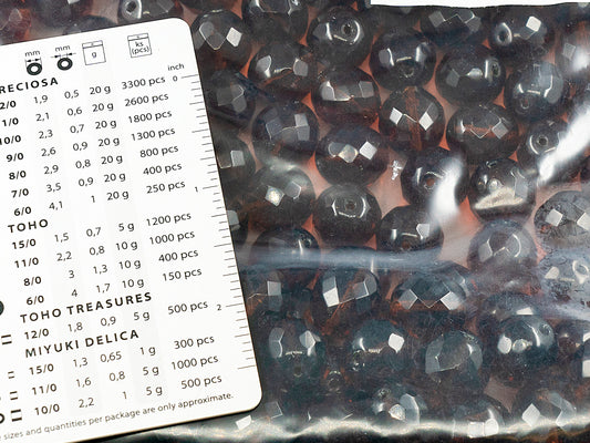 OUTLET 250g Faceted Fire Polished Round Beads , 14 x 14 mm, 10010 (10010), Glass, Czech Republic