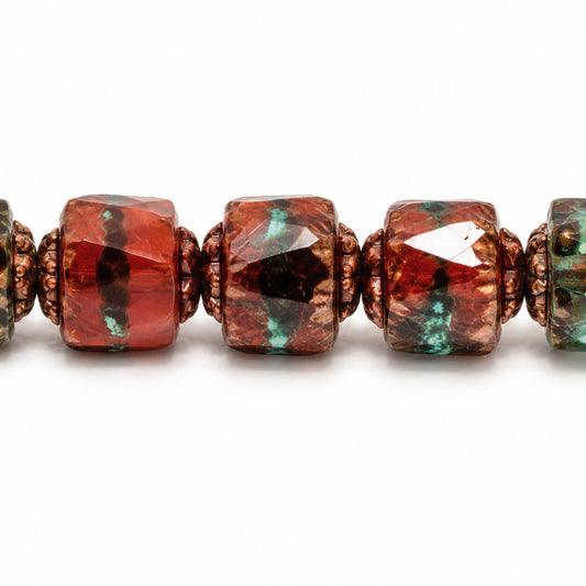 Cathedral Faceted Fire Polished Beads, X2936 Bronze (x2936-14415), Glass, Czech Republic