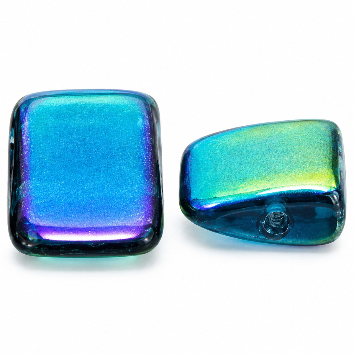 Carrier Beads, Transparent Aqua 28300 (60080-28300), Glass, Czech Republic