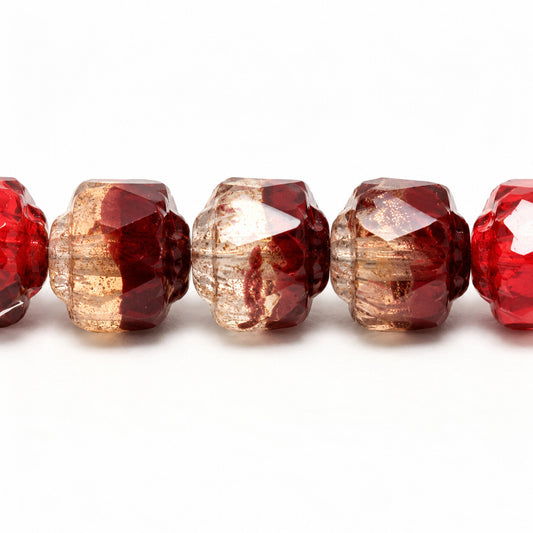 Cathedral Faceted Fire Polished Beads Special Cut, X1977 (x1977), Glass, Czech Republic
