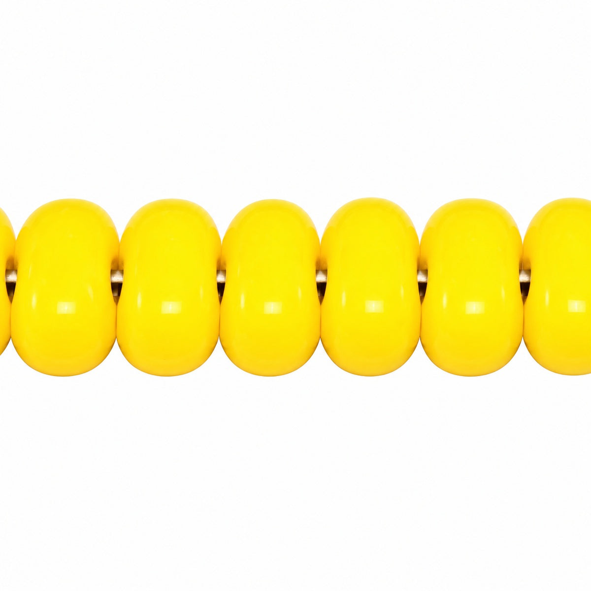 Knebl Beads, Bright Yellow (83130), Glass, Czech Republic