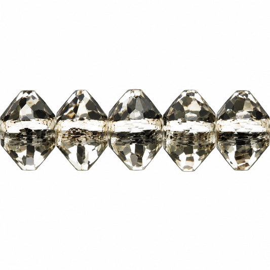 Special Cut Faceted Fire Polished Beads, Crystal (00030), Glass, Czech Republic
