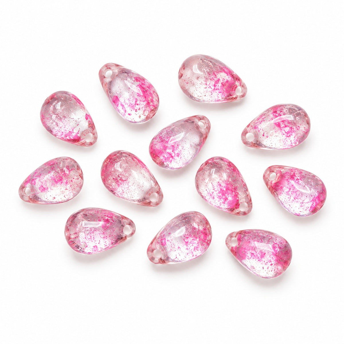 Drop Beads, Crystal 48502 (00030-48502), Glass, Czech Republic