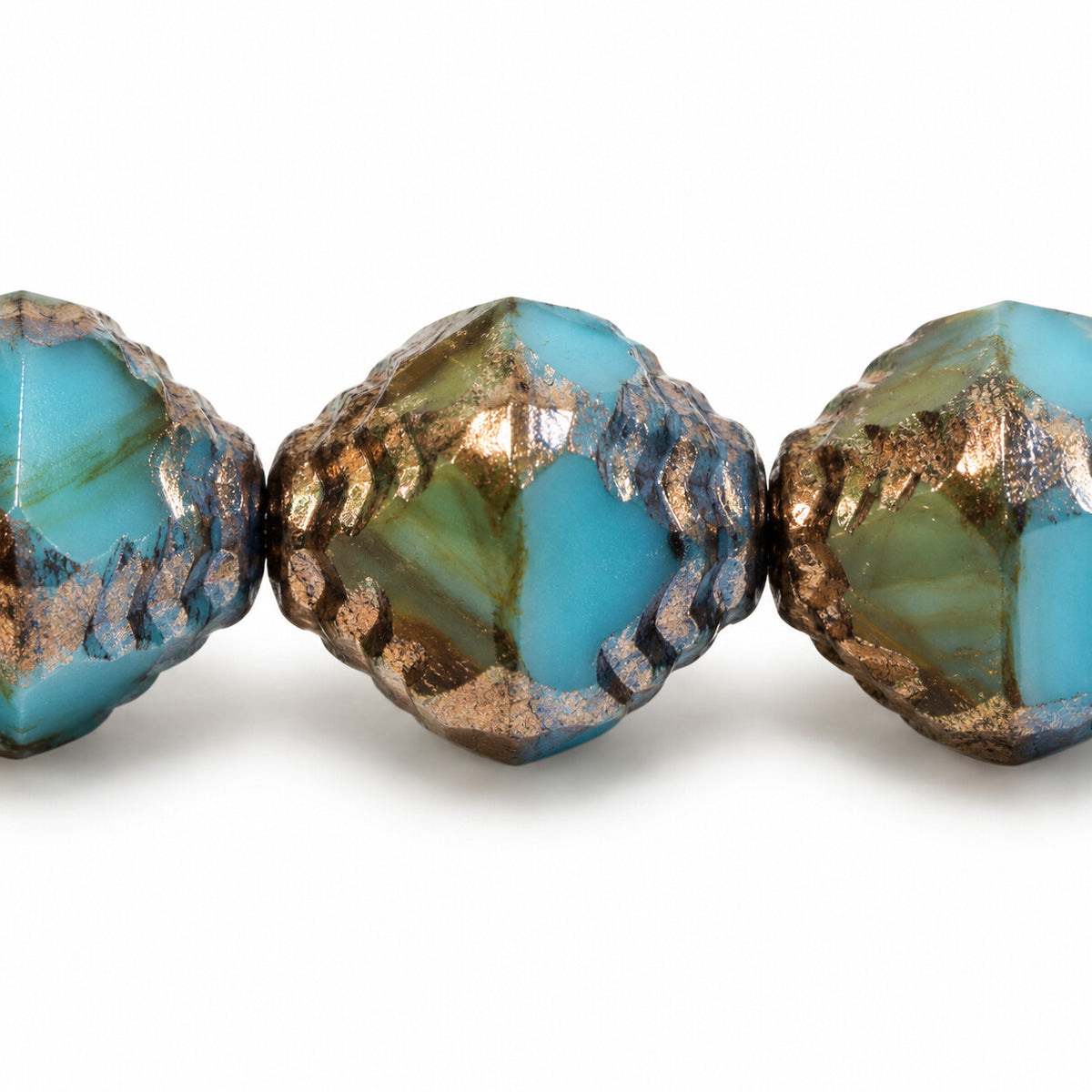 Wasp Special Cut Faceted Fire Polished Beads, X1023 Bronze (x1023-14415), Glass, Czech Republic