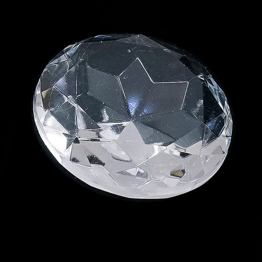 OUTLET 1 pcs Glass Crystal Stone VINTAGE, 35 x 35 mm, Crystal (crystal), Glass, Czech Republic