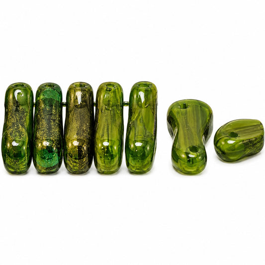 2-Hole Pressed Beads, X2293 (x2293), Glass, Czech Republic