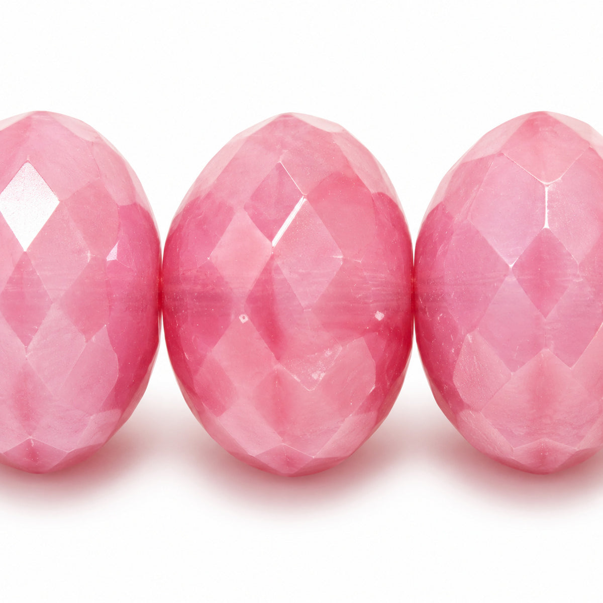Special Cut Faceted Fire Polished Beads, Opal Pink (71010), Glass, Czech Republic