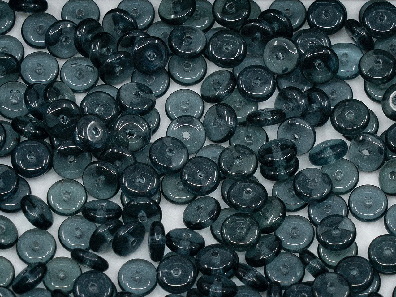 アウトレット スペーサー ロンデル プレスビーズ 6mm ガラス チェコ共和国