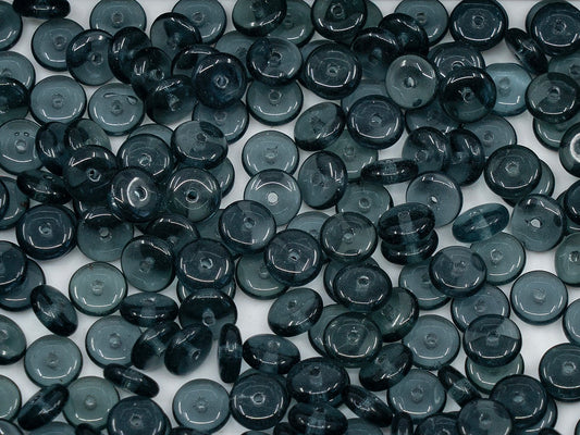 アウトレット スペーサー ロンデル プレスビーズ 6mm ガラス チェコ共和国