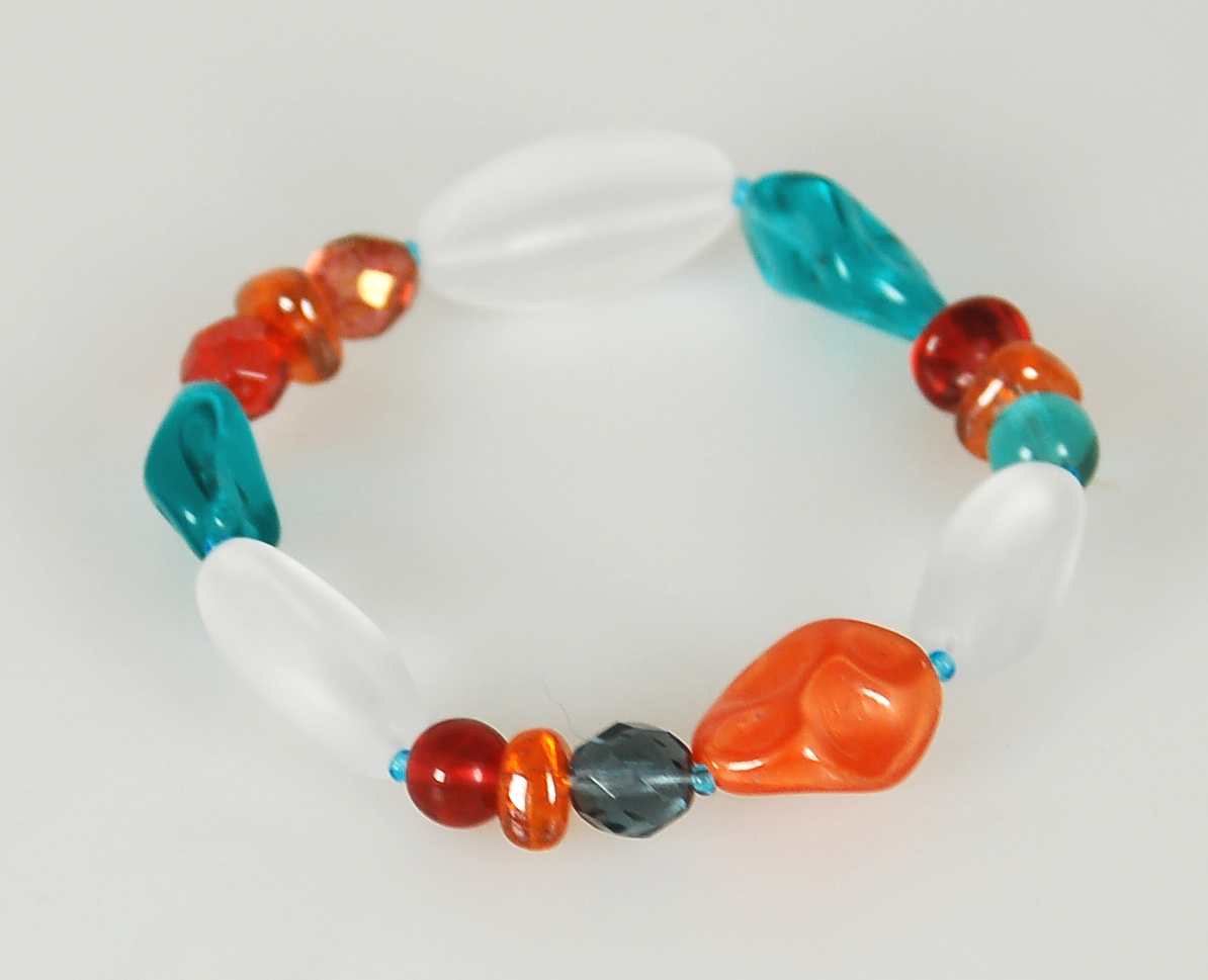 3 pcs Jewelry piece with Czech Glass Beads (OUTLET Vintage)