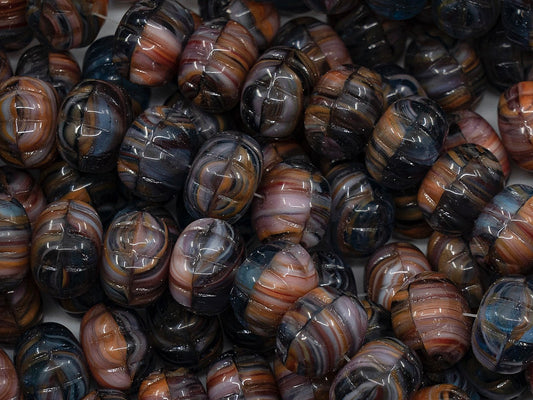 OUTLET Pumpkin Beads, 8x11 mm, Glass, Czech Republic