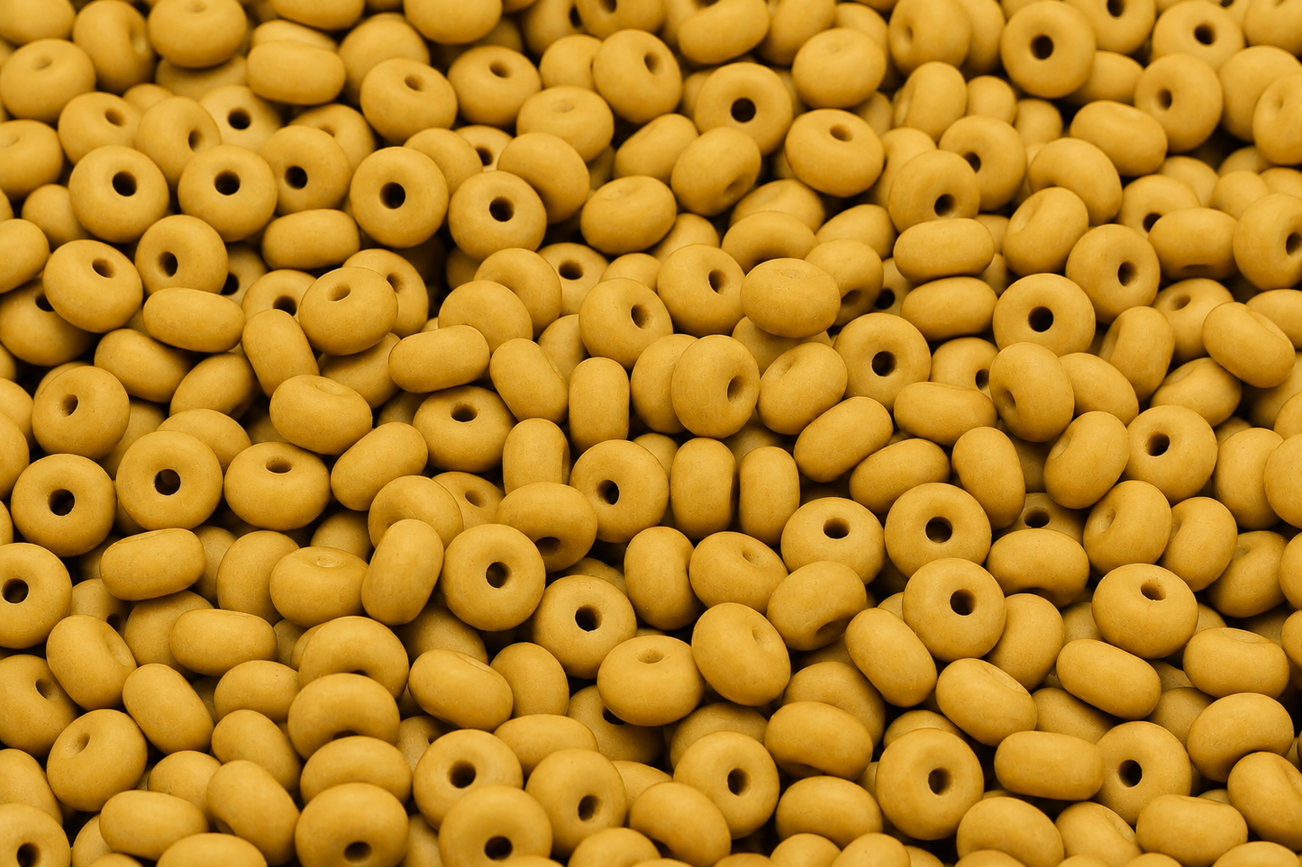 Rondelle Druck Beads, White Opal Bright Dark Yellow Matte (02020-22M03), Glass, Czech Republic
