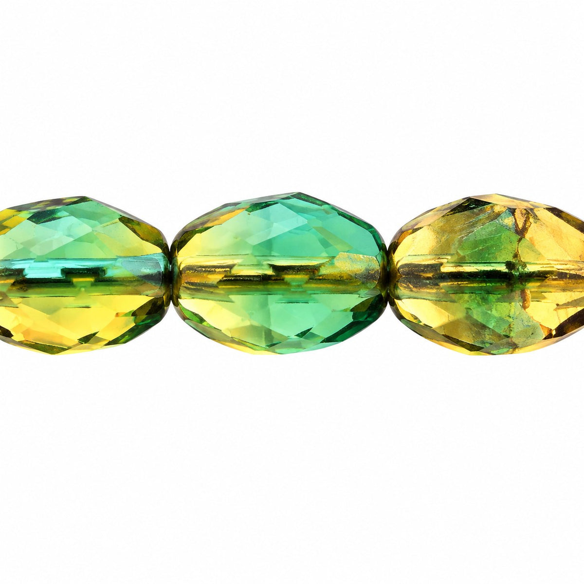 Oval Faceted Beads, T0060 (t0060), Glass, Czech Republic