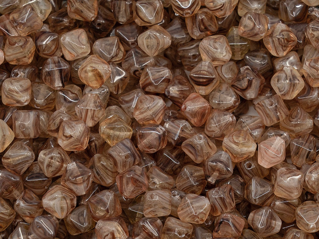 OUTLET Bicone Lucern Pressed Beads, 6 mm, Glass, Czech Republic