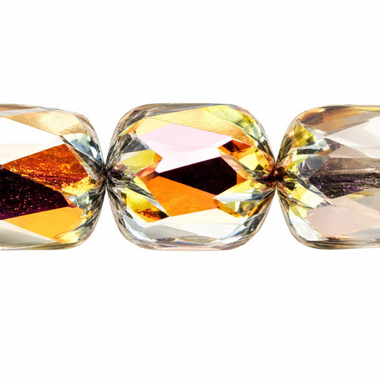 Fire Polished Faceted Cathedral Beads, Crystal Volcano (00030-28001), Glass, Czech Republic