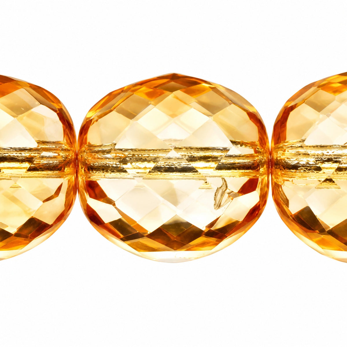 Faceted Round Fire Polished Beads, Crystal J1002 (00030-j1002), Glass, Czech Republic