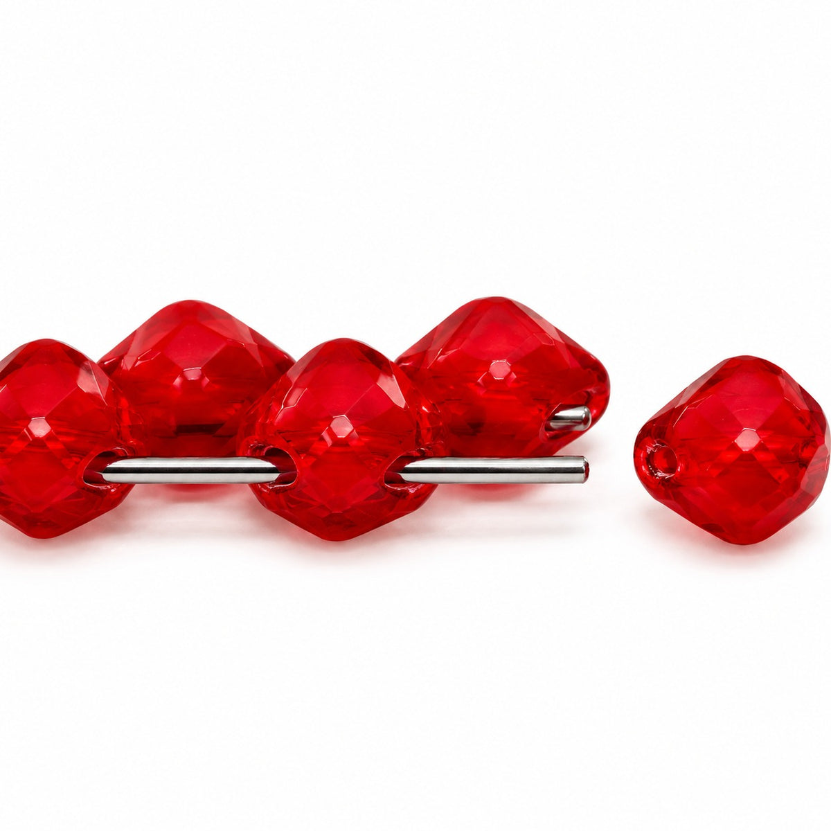 Silky 2-Hole Square Beads, S0170 (s0170), Glass, Czech Republic