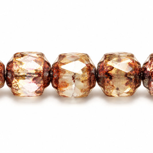Cathedral Faceted Fire Polished Beads, X1008 Stain Strong (x1008-86805), Glass, Czech Republic