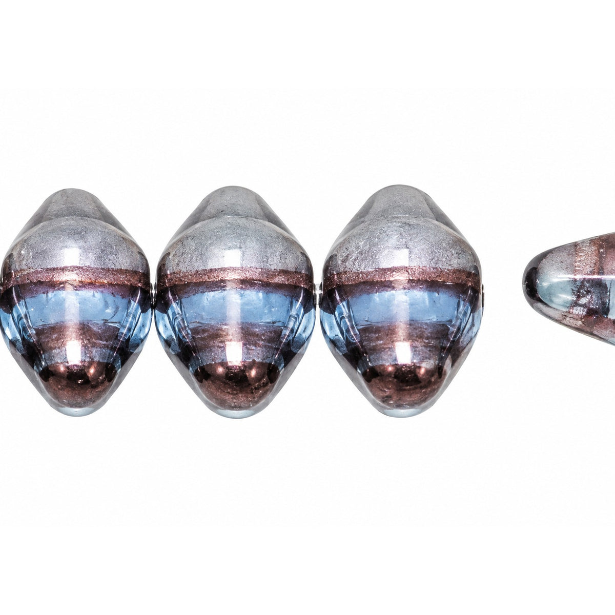 Oval Olive Beads, Crystal Purple (00030-15726), Glass, Czech Republic