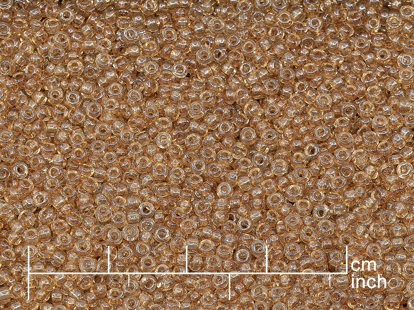 OUTLET Rocailles Seed Beads Preciosa Ornela size 10/0, Crystal Luster Brown Full Coated Beige (00050-14413), Glass, Czech Republic