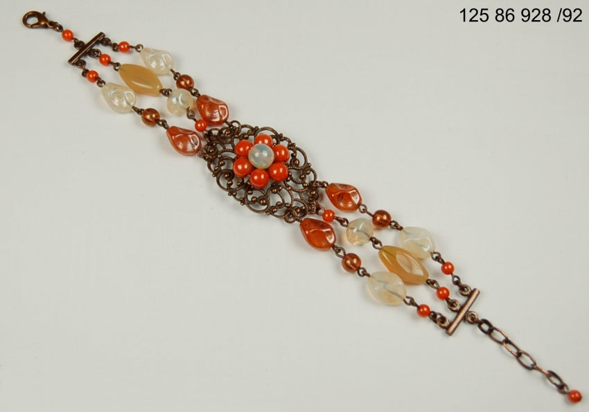 3 pcs Jewelry piece with Czech Glass Beads (OUTLET Vintage)