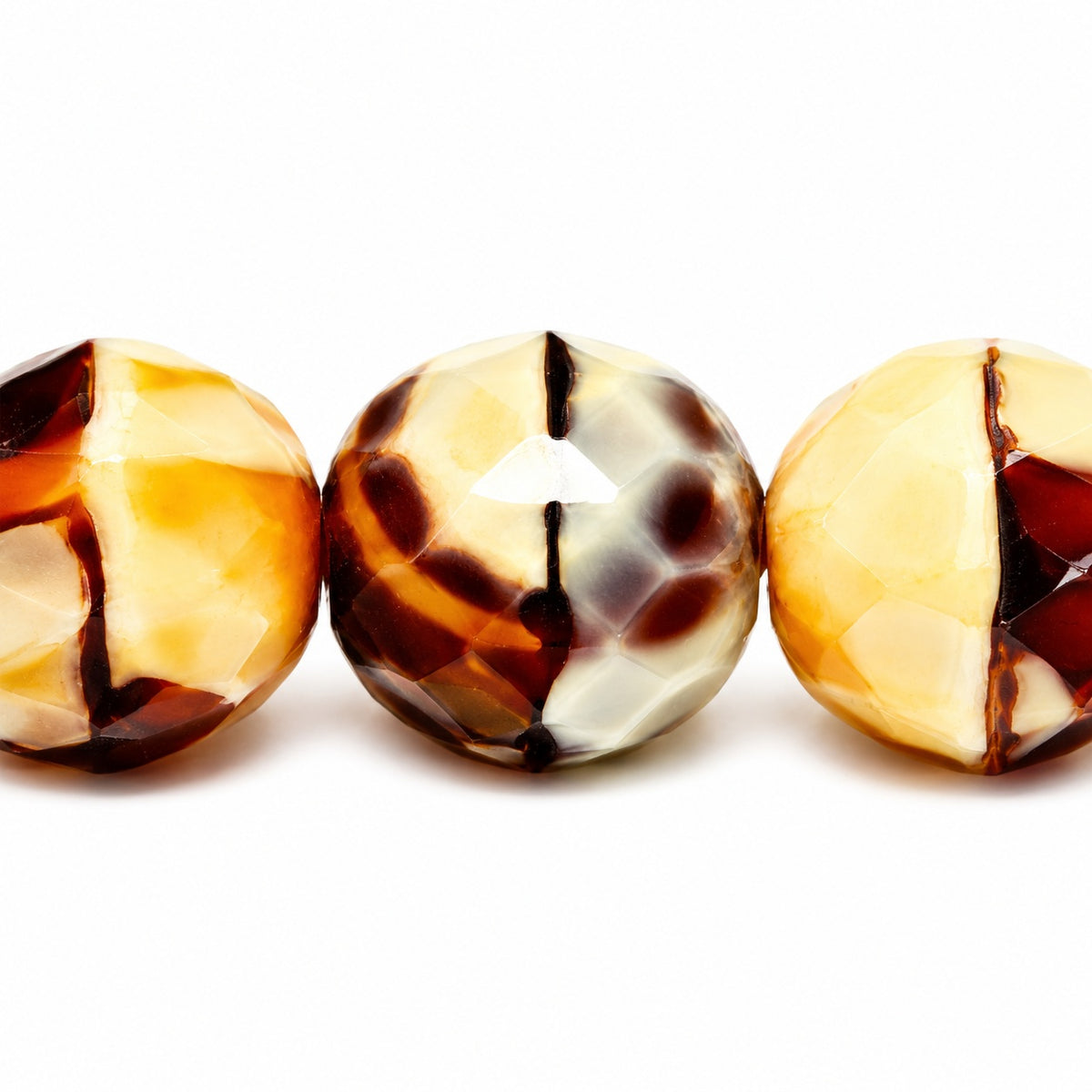 Faceted Round Fire Polished Beads, Gc001 (gc001), Glass, Czech Republic