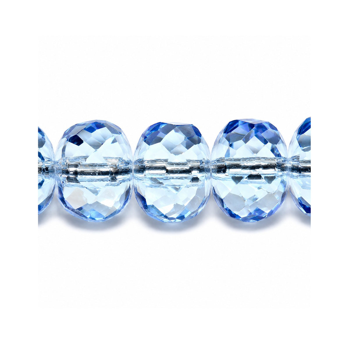 Special Cut Faceted Fire Polished Beads, Transparent Blue (30010), Glass, Czech Republic