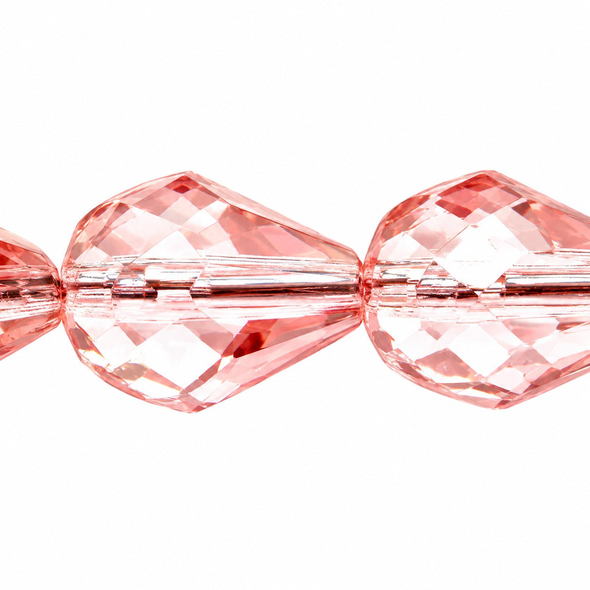 Faceted Fire Polished Beads Special Cut, Transparent Pink (70110), Glass, Czech Republic