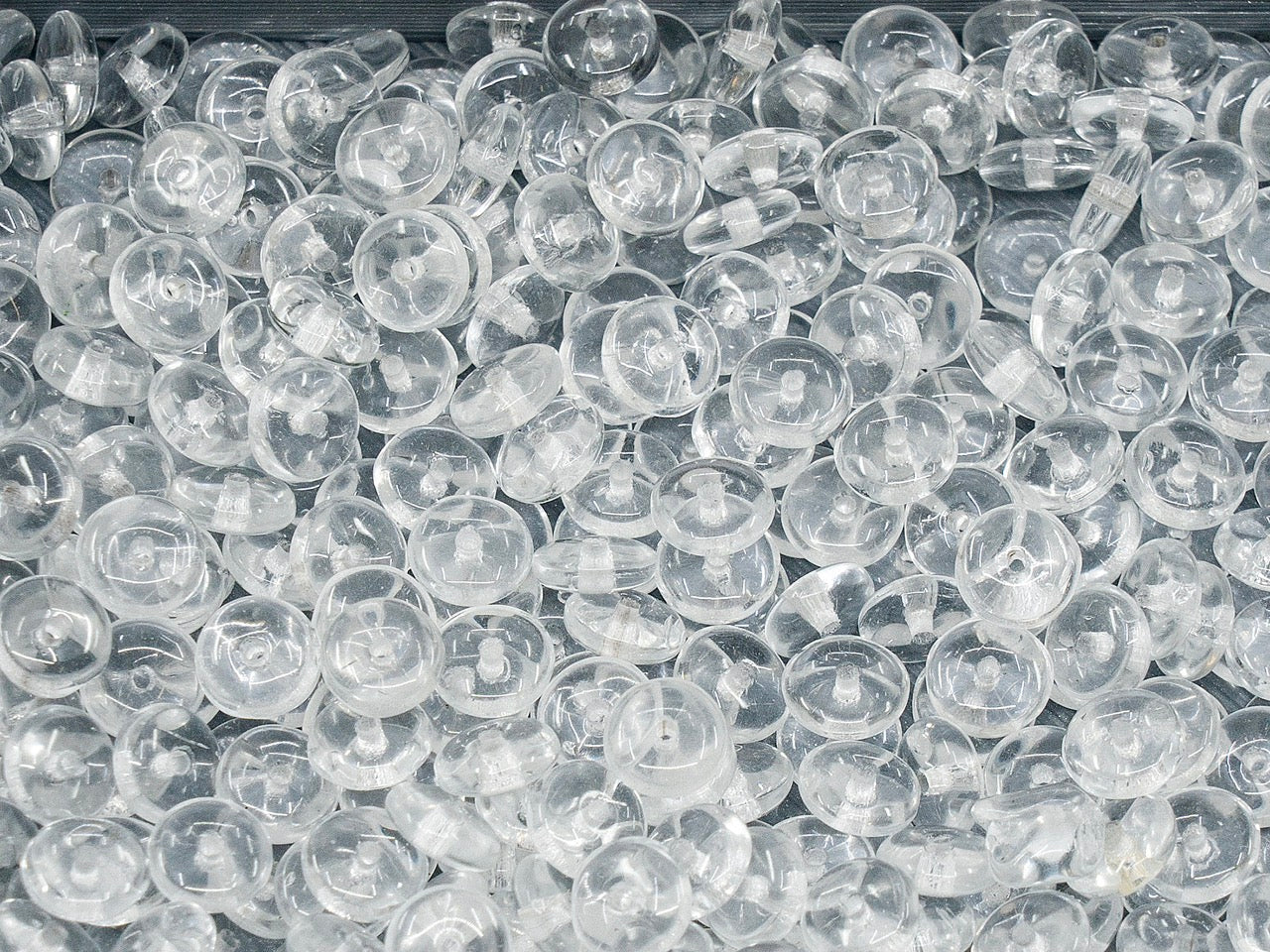 アウトレット スペーサー ロンデル プレスビーズ 6mm ガラス チェコ共和国