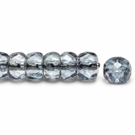 Faceted Special Cut Beads Rondelle, Crystal Luster Blue Full Coated (00030-14464), Glass, Czech Republic