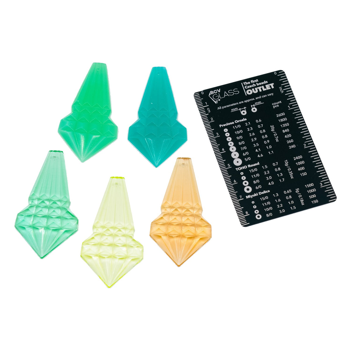 1 pc Uranium Chandelier Trimming Pyramid Cut Prism Pendant (approx. 63x32mm), Yellow, Hand Cut and Polished Glass, Czech Republic, OUTLET