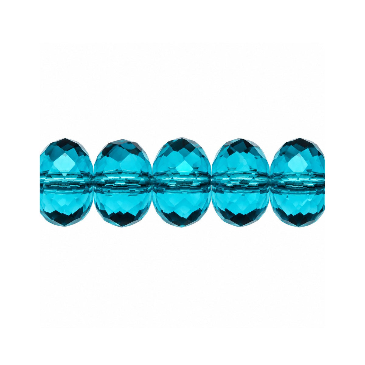 Special Cut Faceted Fire Polished Beads, Transparent Aqua (60150), Glass, Czech Republic