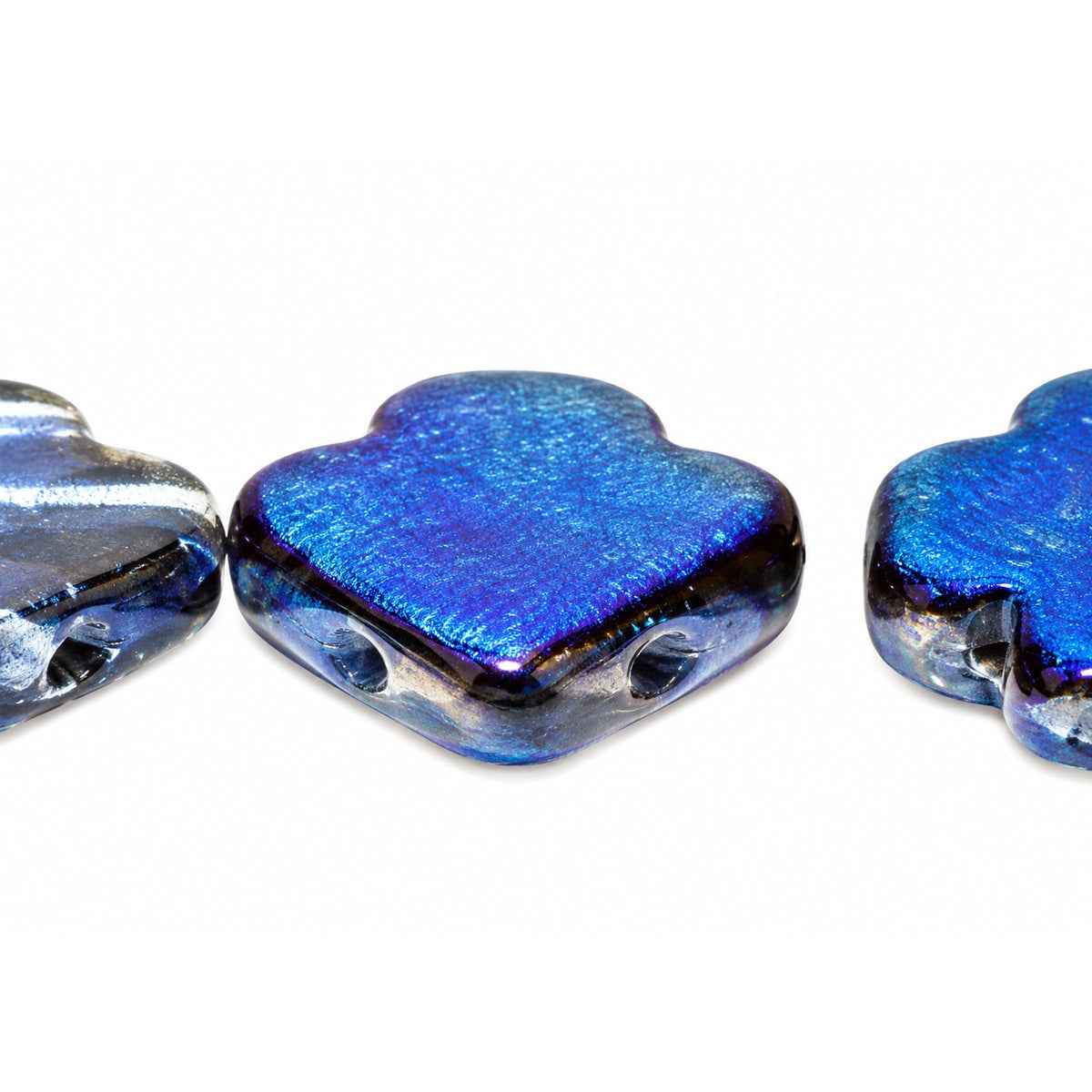 Arrow Beads - Hole From Side To Side, Cobalt 22201 (30050-22201), Glass, Czech Republic