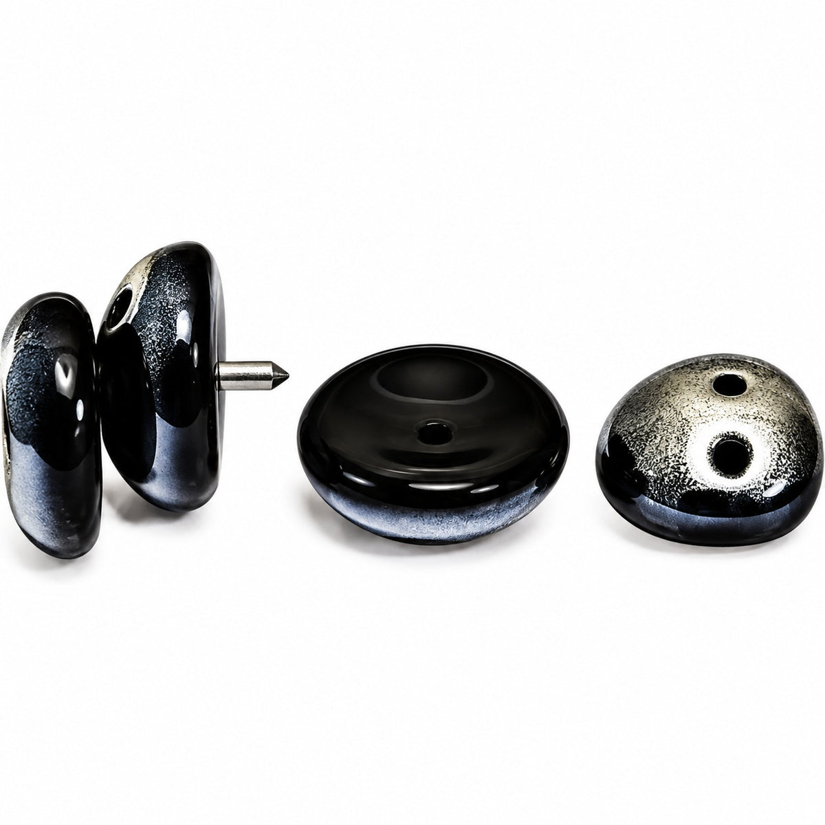 Piggy Beads, Black Amber (23980-23501), Glass, Czech Republic