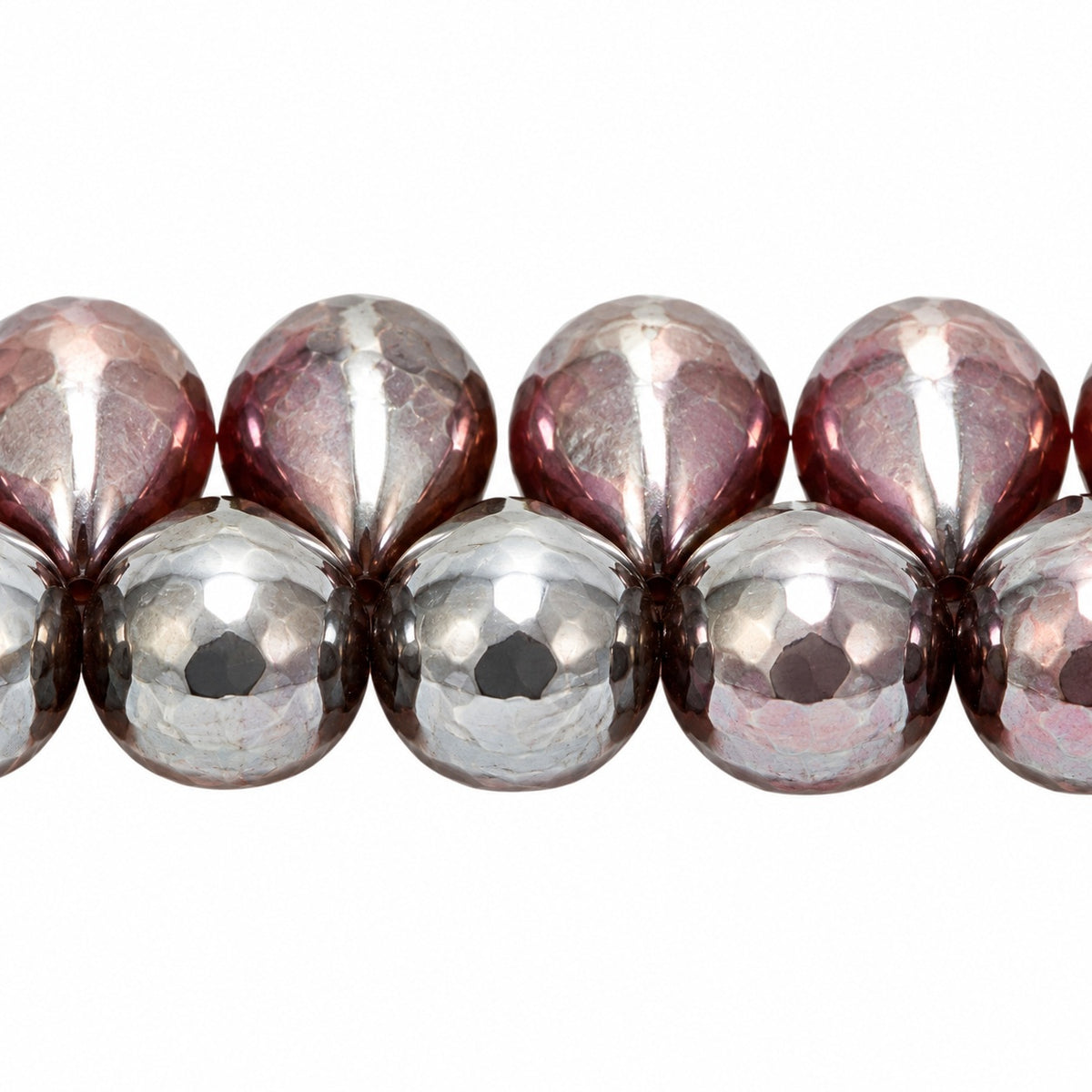 Drop Beads, Opal Pink Stain With Luster Blue (71010-65431), Glass, Czech Republic