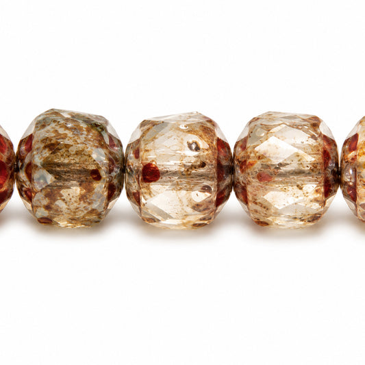 Cathedral Faceted Fire Polished Beads, X1011 Stain Strong (x1011-86805), Glass, Czech Republic