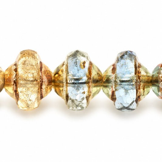 Faceted Special Cut Beads Ufo, X3176 Picasso (x3176-43400), Glass, Czech Republic