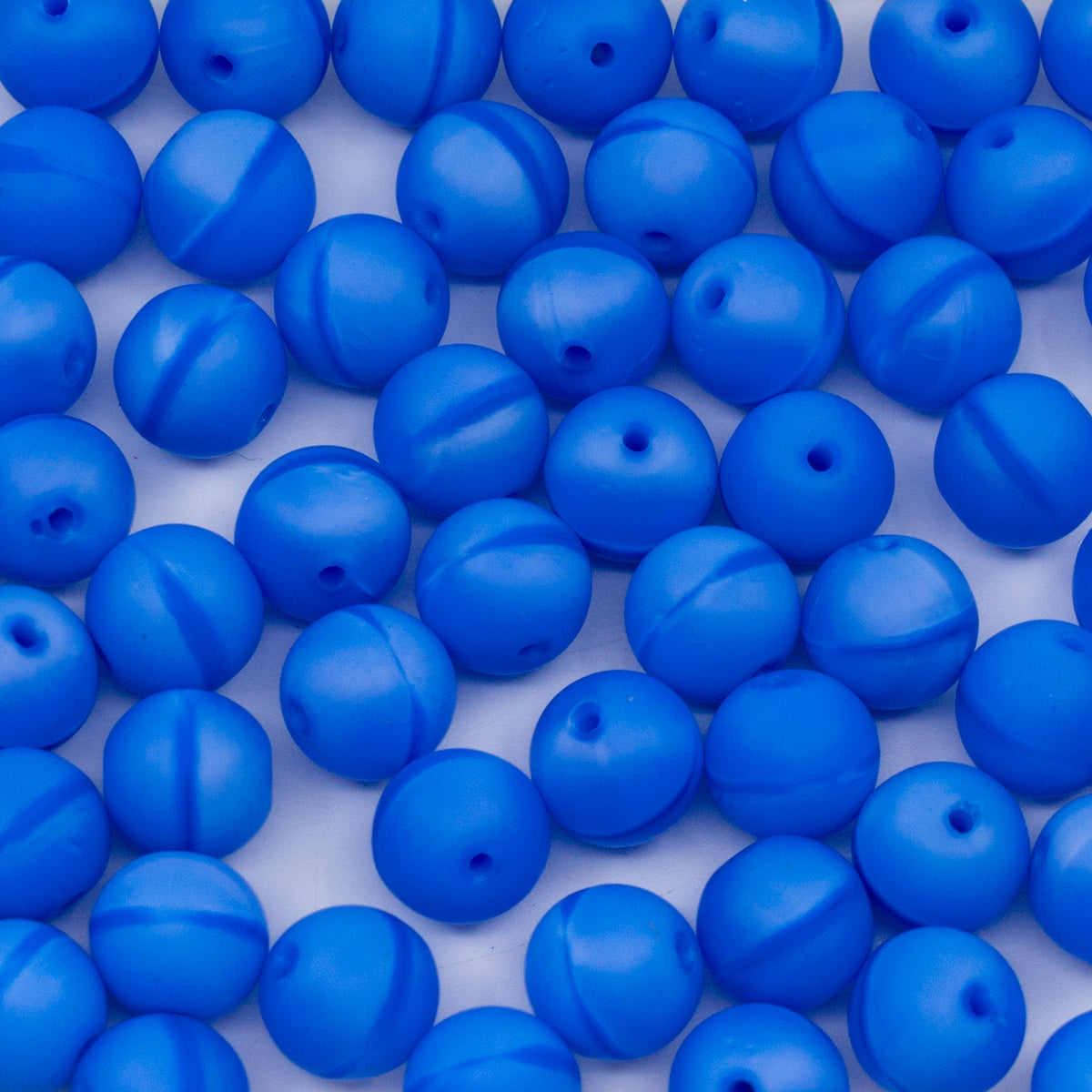 OUTLET 250g/50g Round Druck Beads, 6 x 6 mm, Silk Royal Blue Matte (34020-84100), Glass, Czech Republic