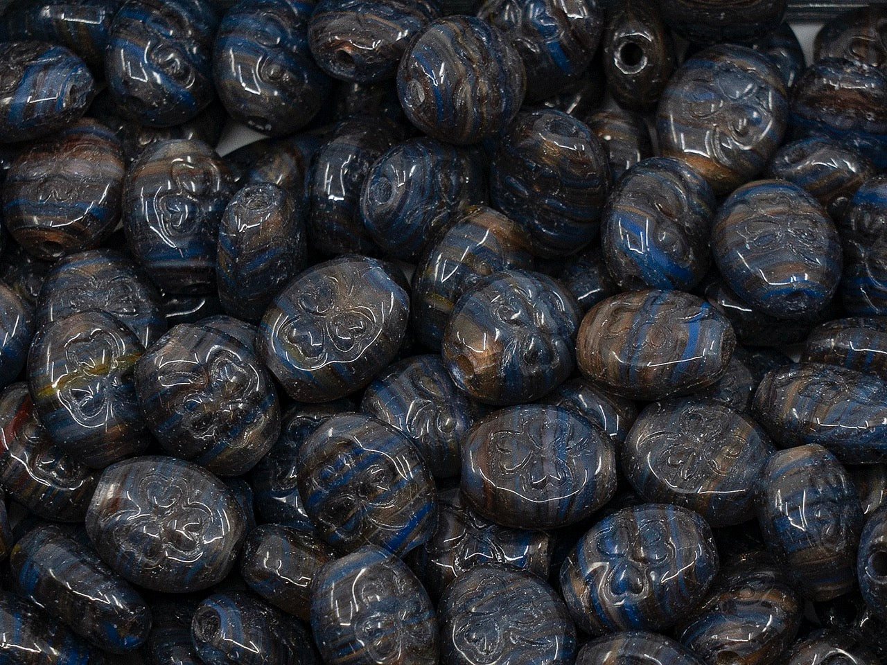 OUTLET Shamrock Oval Beads, 10x8 mm, Glass, Czech Republic