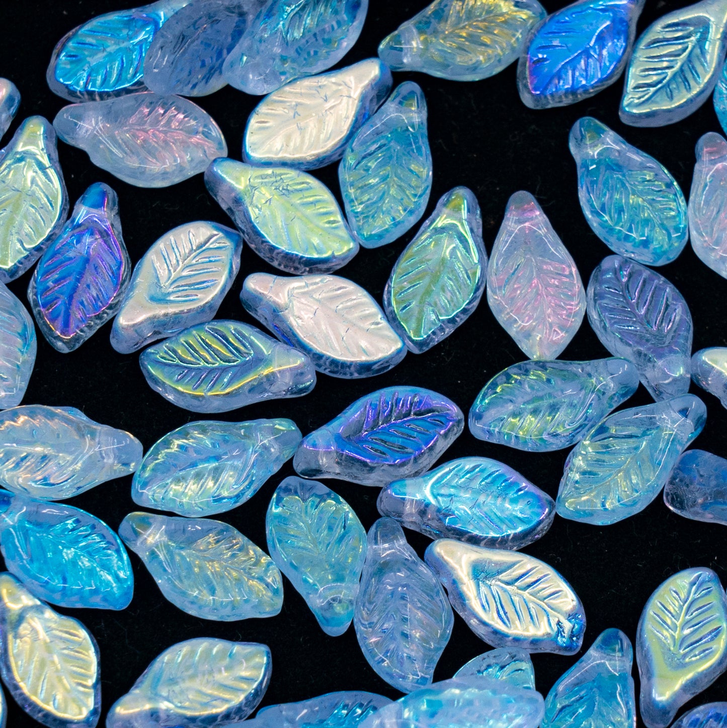 OUTLET 250g/50g Bay Leaf Beads, 6 x 12 mm, Transparent Light Amethyst Ab (20210-28701), Glass, Czech Republic