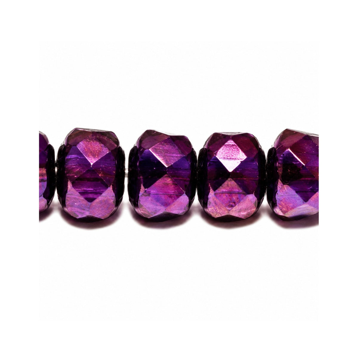 Special Cut Faceted Fire Polished Beads, Transparent Blue Purple (30090-15726), Glass, Czech Republic