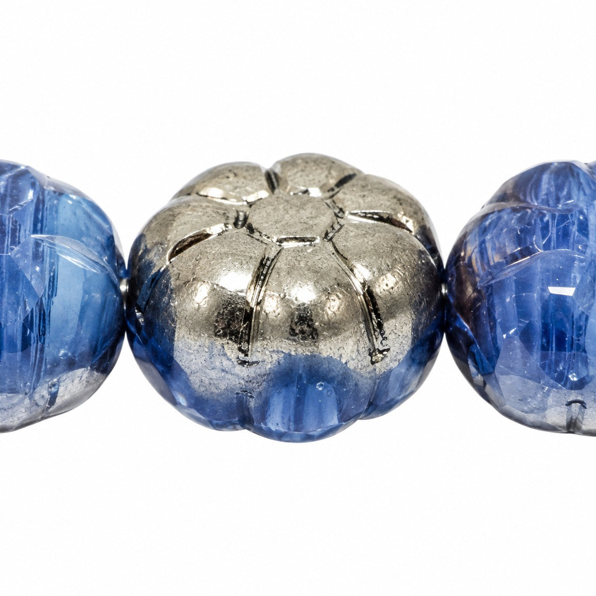 Flat Flower Beads, X1841 Chrom (x1841-27401), Glass, Czech Republic