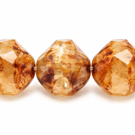 Special Cut Faceted Fire Polished Beads. Smashed, 16008 Stain Strong (16008-86805), Glass, Czech Republic