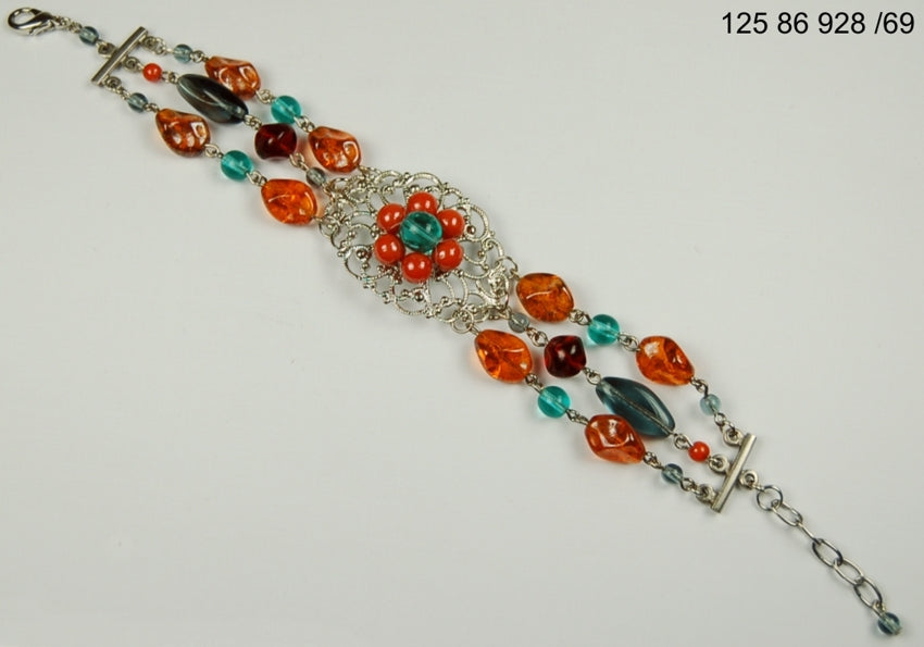 3 pcs Jewelry piece with Czech Glass Beads (OUTLET Vintage)