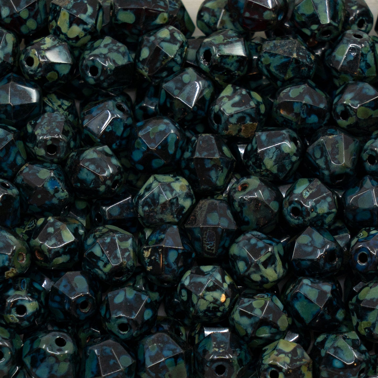 OUTLET (125g/250g) Faceted Bicone Beads, Transparent Red Travertin (90110-86800), Glass, Czech Republic