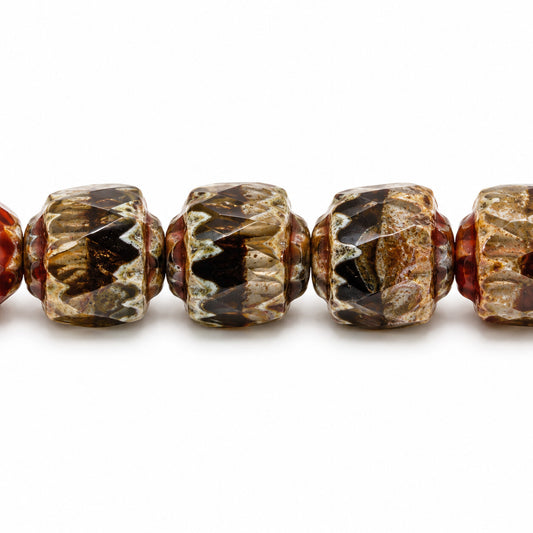Cathedral Faceted Fire Polished Beads, X3020 Stain Strong (x3020-86805), Glass, Czech Republic
