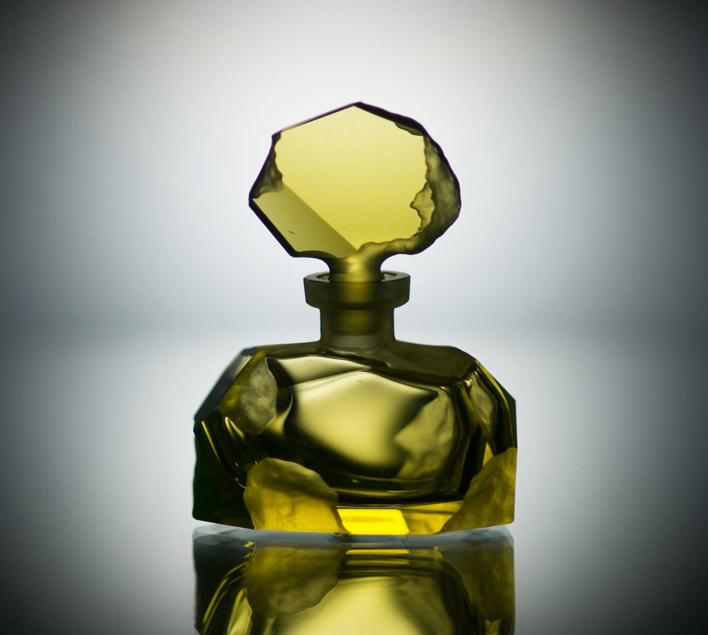 Rock Perfume Bottle – Uranium Art Glass, Czech Republic, OUTLET