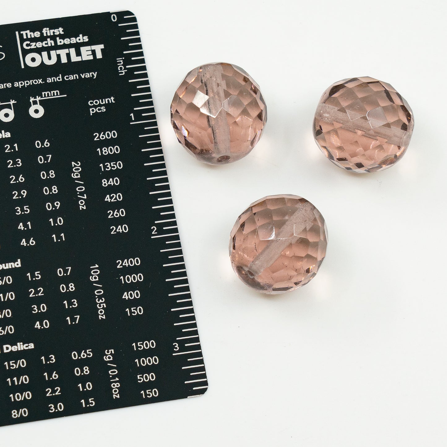 アウトレット 10グラム ファセットラウンドファイアポリッシュビーズ、透明ライトアメジスト（20020）、ガラス、チェコ共和国