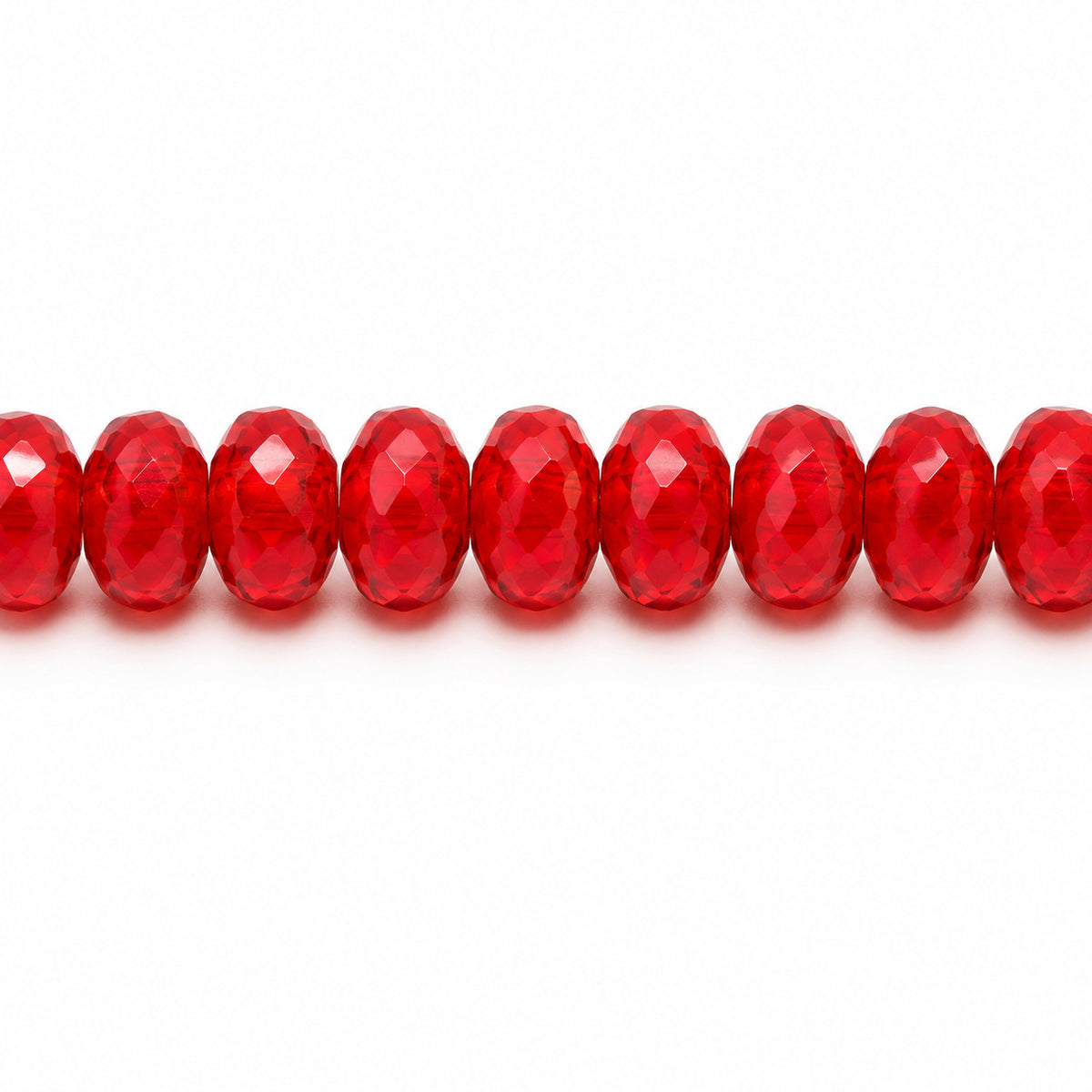 Special Cut Faceted Fire Polished Beads, Red (93190), Glass, Czech Republic
